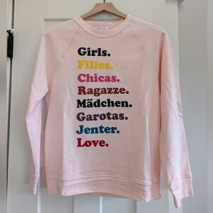 J.Crew "Girl's" Pink Graphic, Multicolor Sweatshirt Small